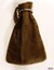 Brown leather purse with metal ring closure
