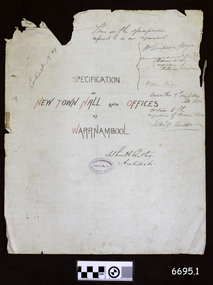 Cover page with hand written Titles plus official stamp and signatures