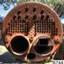 End of boiler has inscriptions, open pipes and sealed pipes