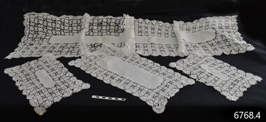 Textile - Dollies & table runner set, Vera and Aurelia Giles, Late 19th to Early 20th century