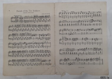 Two page layout of music, part of a book