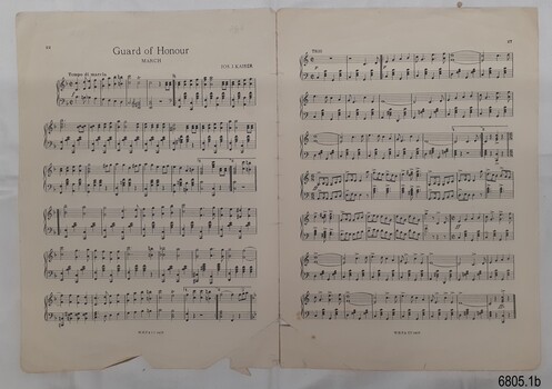 Two page layout of music, part of a book