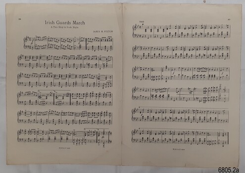Two page layout of music, part of a book