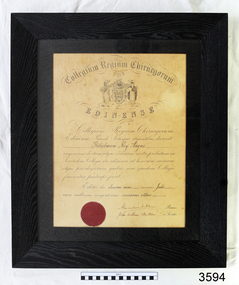 Certificate, 1928