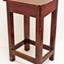 Wooden rectangular stool with bracing rails