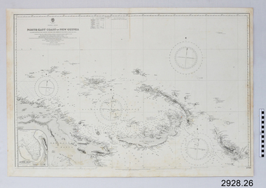 Document - Navigation Chart, North-East Coast of New Guinea with Bougainville, New Britain, New Ireland & Admiralty Islands