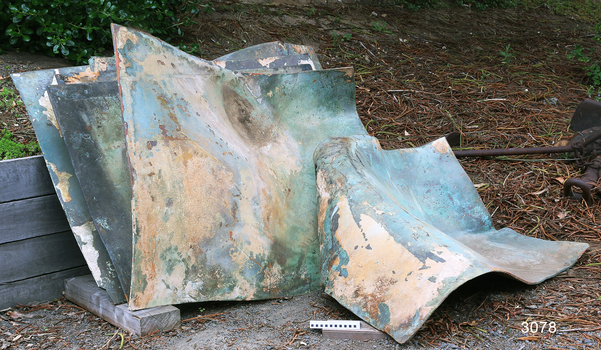 Sheets are buckled and discoloured