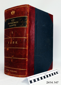 Book, The Victoria Government Gazette 1888 1 Vol 75 (LXXV)