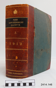 Book, The Victoria Government Gazette 1912  3 Vol 148