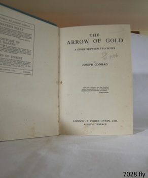 Printed title page with hand written inscription in pencil