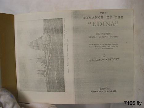 Photograph of the text on the fly page