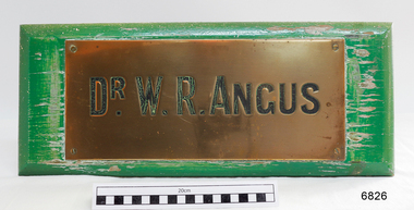 Plaque - Nameplate, 20th century