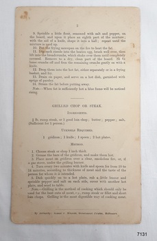The back of the card also has typed instructions on it