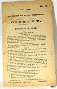 Cream card has printed instructions on the front