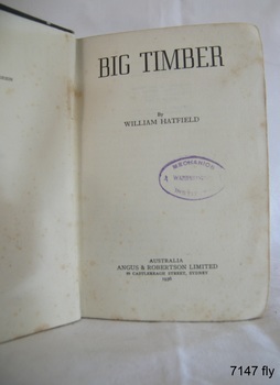 Inside cover page with the publication information and a Mechanics Institute  stamp.
