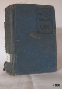 Blue hardcover book with black print on spine and cover