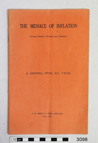 Book, F.W. PREECE & SONS, The Menace of Inflation, March 28, 1931