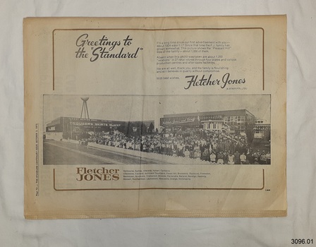 A message and photograph from Fletcher Jones