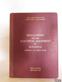 Book, Regulations for the Electrical Equipment of Buildings
