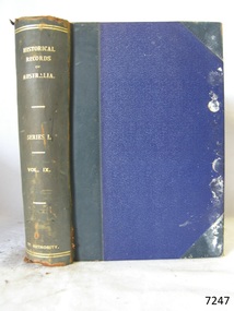 Book, Historical Records of Australia Series 1 Vol 9