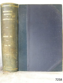 Book, Historical Records of Australia Series 3 Vol 3