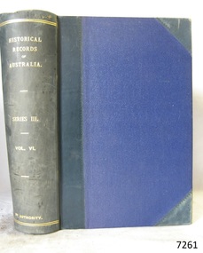 Book, Historical Records of Australia Series 3 Vol 6