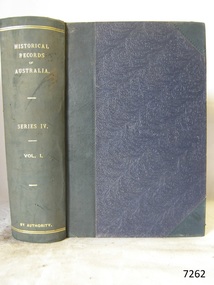 Book, Historical Records of Australia Series 4 Vol 1