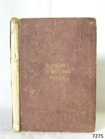 Book, Bairnsons Exmeridian Tables