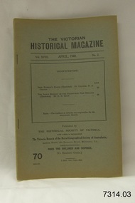 Book, The Victorian Historical Magazine 70