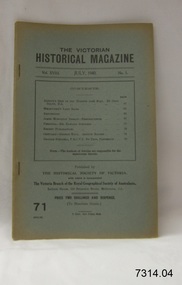 Book, The Victorian Historical Magazine 71