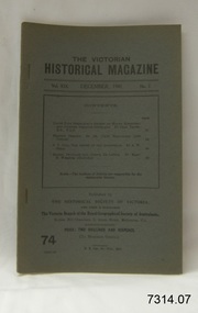 Book, The Victorian Historical Magazine 74