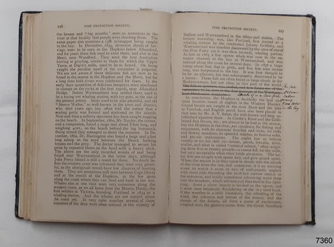 Page 227 has text crossed out and hand written text in the side margin