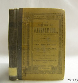 Hardcover book with reinforced spine and white cover with black text