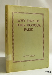 Book, Why Should Their Honour Fade