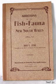 Book, Department of Fisheries Additions to The Fish-Fauna of New South Wales