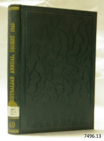 Book, The Australian Annual Digest Supplement 1949