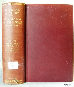 Book, Official History of Australia In The War of 1914-18 Vol 7