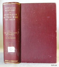Book, Official History of Australia In The War of 1914-18 Vol 10