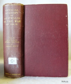 Book, Official History of Australia In The War of 1914-18 Vol 11