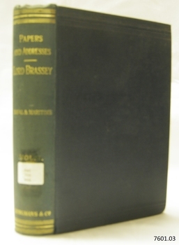 Green hardback cover with embossed gold text and label on the spine