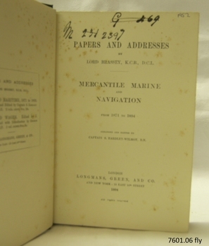 Page ha printed black text, handwritten black text and brown spotting