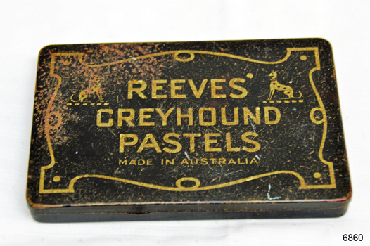 Tin has brand and inscriptions