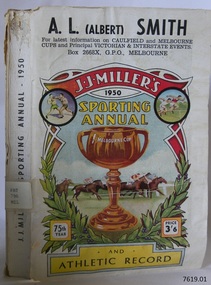 Book, J J Miller's Sporting Annual and Athletic Record 75th year