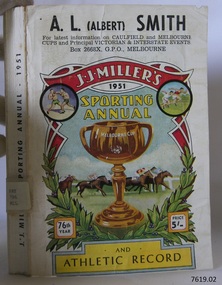 Book, J J Miller's Sporting Annual and Athletic Record 76th year