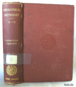 Book, A Biographical Dictionary Vol 1