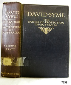 Book, David Syme The Father of Protection in Australia