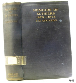 Book, Memoirs of M Thiers 1870-1873