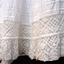 Intricate lace trim on the bottom of the petticoat