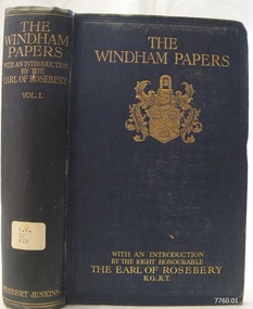 Book, The Windham Papers Vol 1
