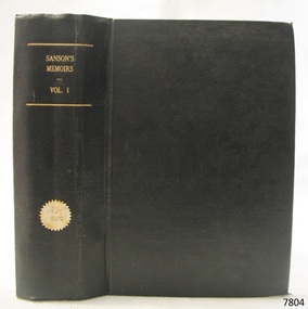 Book, Memoirs of The Sansons Vol 1